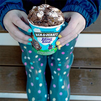 Eating Ice cream on couch