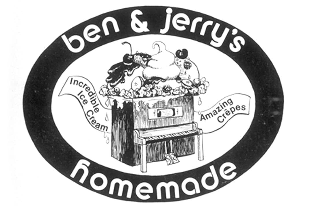 1978 Início humilde Ben & Jerry's Homemade Incredible Ice Cream and Amazing Crepes