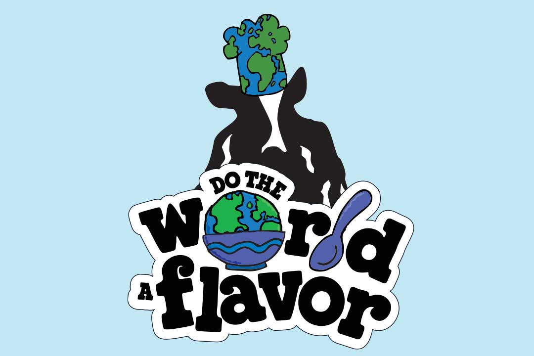 Woodie com uma placa que diz “Do the World a flavor”